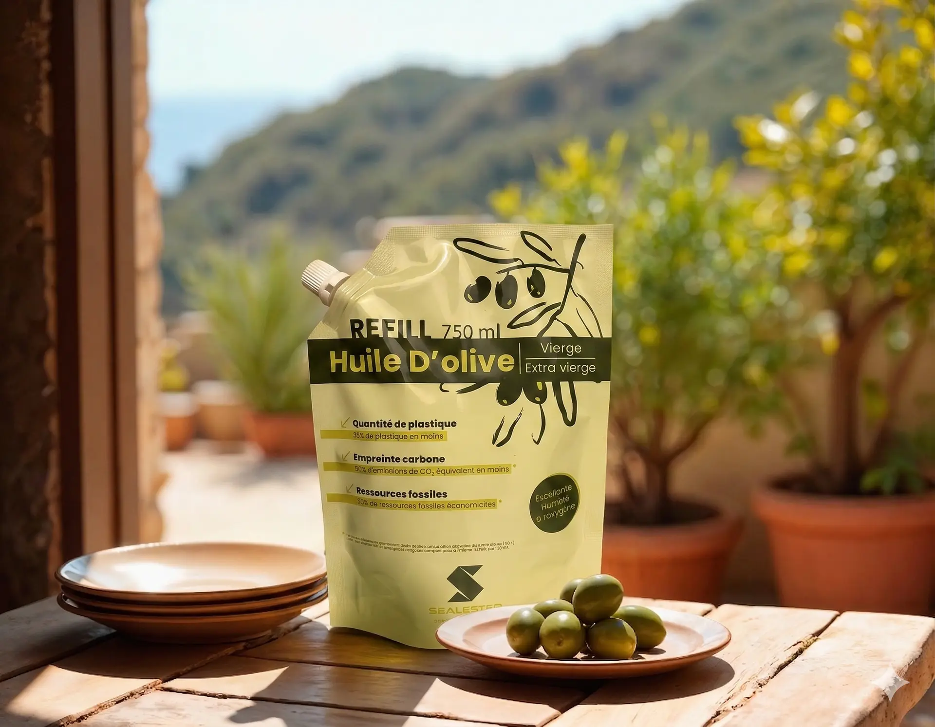 doypack huile d'olive