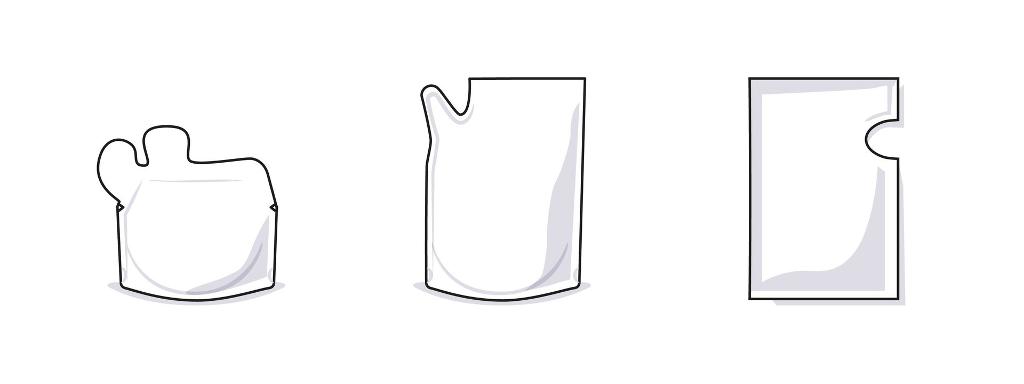 Diagram of an innovatively shaped Doypack